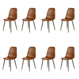 Set of 4 industrial dining chairs in suede - Charlton