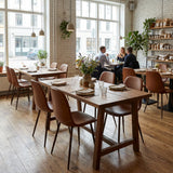 Set of 4 industrial dining chairs in suede - Charlton