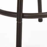 Set of 6 swivel industrial bar stools with brown fabric backrest - Hailey 24