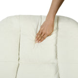 Lot de 2 fauteuil à bascule scandinave en tissu chenille avec accoudoirs pour salon ou chambre à coucher, beige - LITHOPS