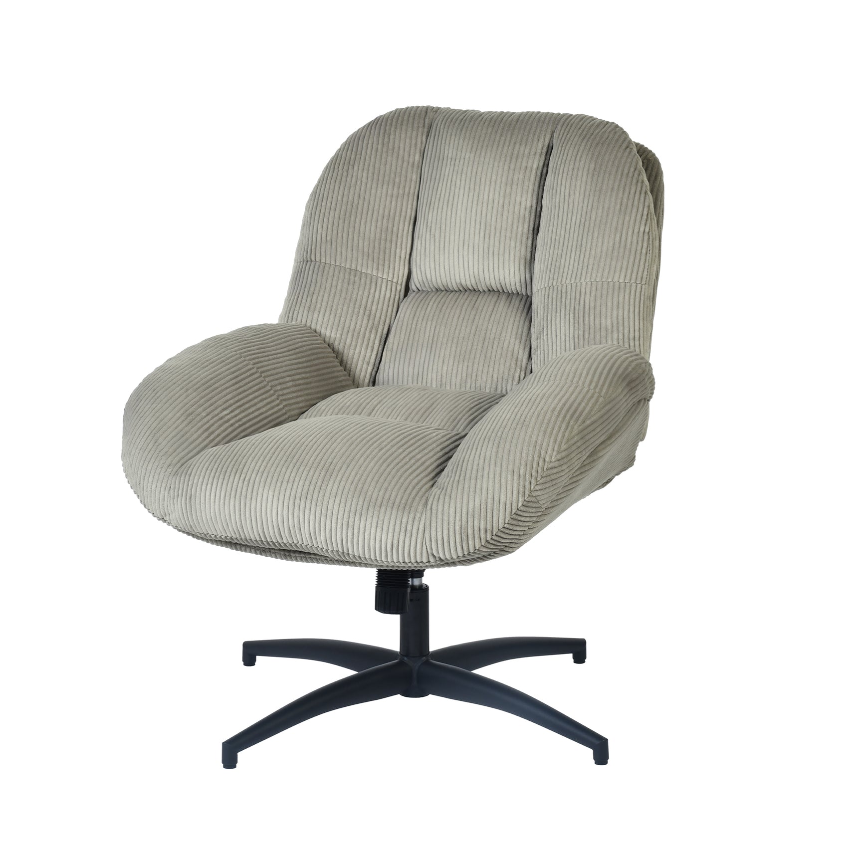Einstellbare ergonomische Büro -Sessel mit Stoff Armlehnen weiße Schleife - Thomasina