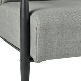 Lounge armchair with armrests in beige corduroy - DOMCO