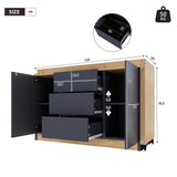 Bureau pivotant multifonctionnel en MDF gris et chêne