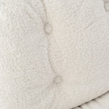 Pivoting lounge chair adjustable in white ribbed velvet - Alintonex