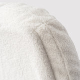 Pivoting lounge chair adjustable in white ribbed velvet - Alintonex
