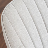 Set of 2 comfortable dining room chairs in beige fabric, 360° swivel - CARSON FABRIC BEIGE 2PCS