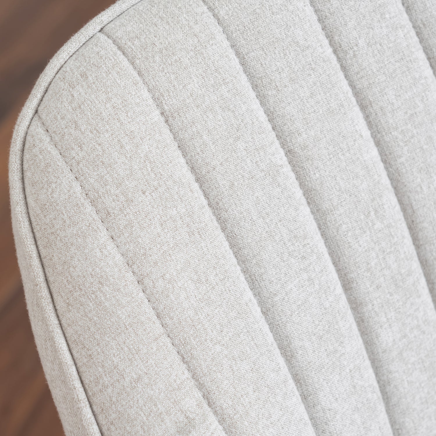 Set of 2 comfortable dining room chairs in beige fabric, 360° swivel - CARSON FABRIC BEIGE 2PCS