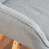 Set of 2 comfortable dining room chairs in gray fabric with 360° swivel - CARSON FABRIC GRAY 2PCS