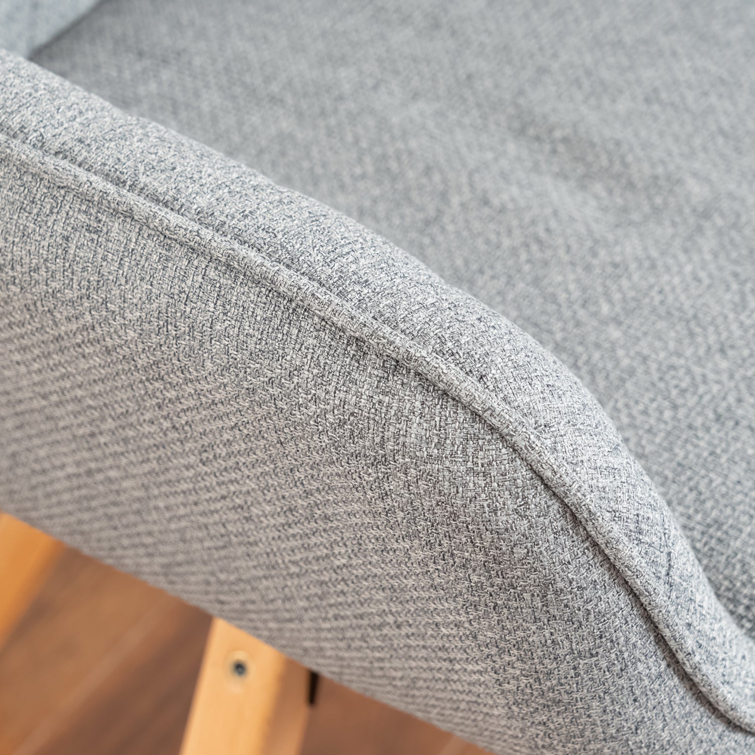 Set of 2 comfortable dining room chairs in gray fabric with 360° swivel - CARSON FABRIC GRAY 2PCS
