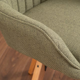 Lot de 4 chaises de salle à manger confortables en tissu vert pivotantes 360° - CARSON FABRIC GREEN 4PCS