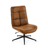 Leisure chair adjustable in 360 ° swivel suede - Charlotte