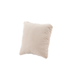 Lounge armchair with armrests in beige corduroy - DOMCO