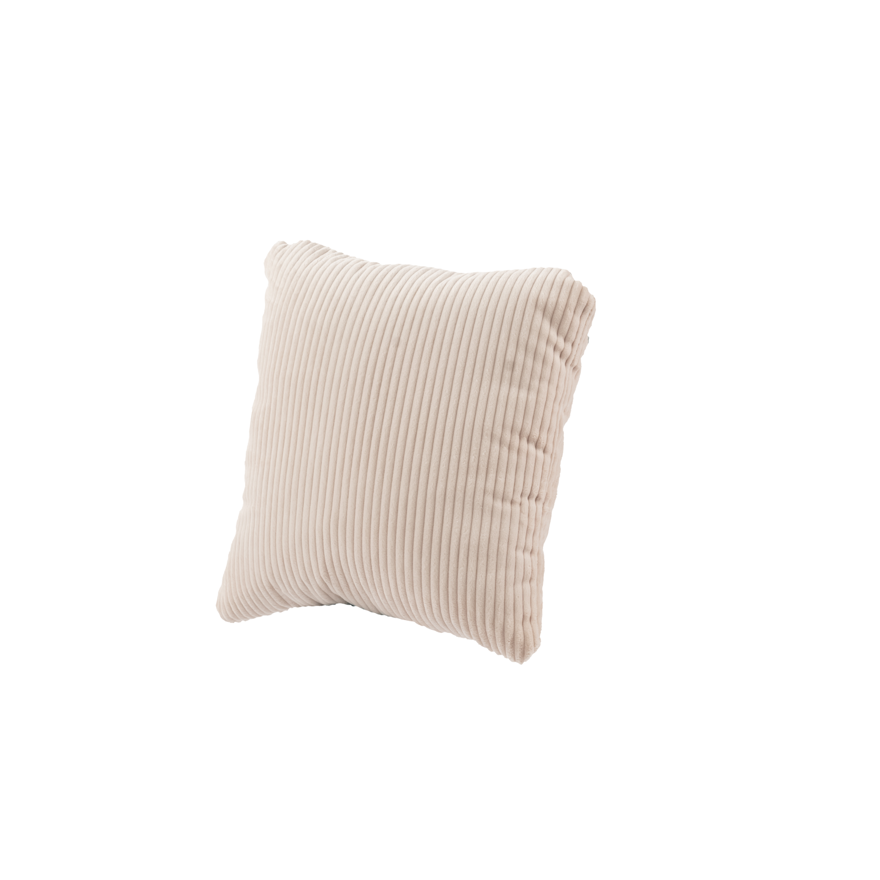 Lounge armchair with armrests in beige corduroy - DOMCO