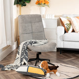 Adjustable leisure armchair in 360 ° swivel crushed caterpillar - Charlotte