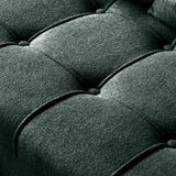 Canapé 2 places en tissu vert style scandinave - AHBARM