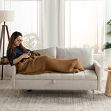 Canapé 2 places en tissu beige style scandinave - AHBARM