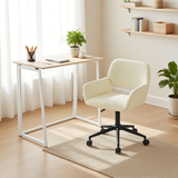 Ensemble bureau pliable et fauteuil de bureau en velours côtelé beige âââââââ€?ASCOLI & ROSS