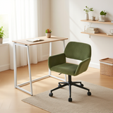 Ensemble bureau pliable et fauteuil de bureau en velours côtelé vert olive âââââââ€?ASCOLI & ROSS