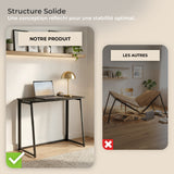 Foldable industrial desktop in wood and black metal - Ascoli