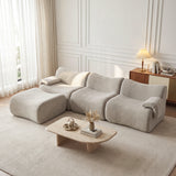 2-seater sofa bed in dark gray fabric with side pockets, modern convertible sofa