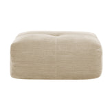 Tabouret en tissu côtelé pour canapé, beige, 1 PCS