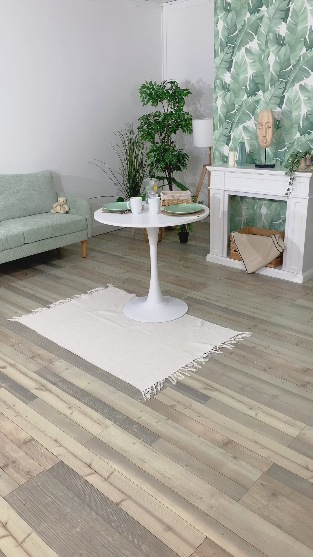 Lot de 4 fauteuils de salle à manger scandinaves avec accoudoirs en tissu beige - CROMWELL