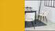 Ensemble table à manger extensible noire et 6 fauteuils en tissu beige de style scandinave