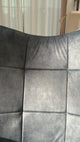 Scandinavian breastfeeding armchair with blue velvet armrests with stitching - kelan