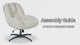 Chaise de bureau pivotante en velours côtelé gris – LITHOPS FIX