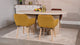 Lot de 2 chaises de salle à manger de style scandinave avec pieds en bois et accoudoirs en velours côtelé rouge - ELIA