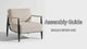 Fauteuil en tissu beige - MOLICA