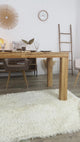 Lot de 4 fauteuils de salle à manger scandinaves avec accoudoirs en tissu beige - CROMWELL