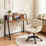 Bureau compact en MDF, coloris noyer